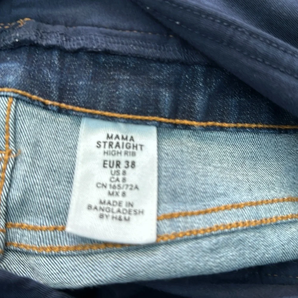 Mama Straight H&M High Rib Maternity Jeans Size 8 - Picture 7 of 8